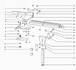 Metabo 091000350010 KGS TABLE EXTENSION spare parts