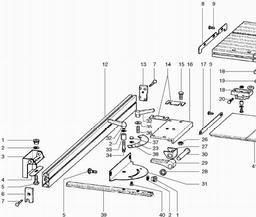 Metabo 091001843410 UK220/PK200 SLIDING CARRIAGE spare parts