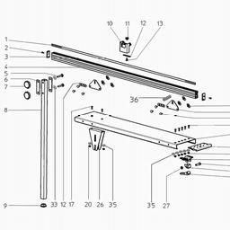 Metabo 091005882710 1600MM TABLE REAR EXTENSION spare parts