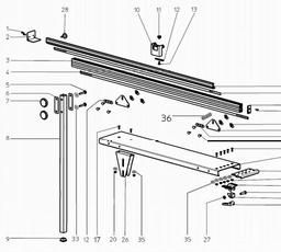 Metabo 091005883510 3000MM TABLE REAR EXTENSION spare parts