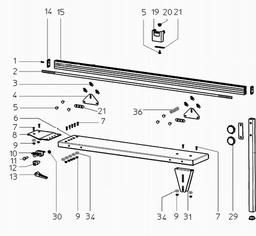 Metabo 091005882710 1600MM TABLE REAR EXTENSION spare parts
