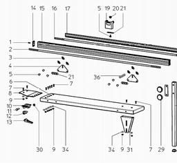 Metabo 091005883510 3000MM TABLE REAR EXTENSION spare parts