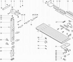 Metabo 091006190910 3000 MM TABLE REAR EXTENSION spare parts