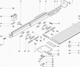 Metabo 091006190910 3000 MM TABLE REAR EXTENSION spare parts