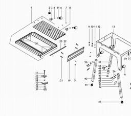 Metabo 091006430410 FLEXO 500 Saw table spare parts