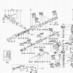 Metabo 600055 KHE 55 spare parts