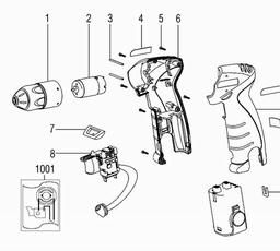 Metabo 600077 PowerGrip Li spare parts
