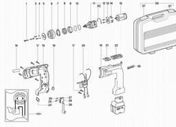 Metabo 600193 AB E 9,6/2 RT spare parts