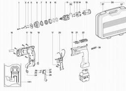 Metabo 600193 AB E 9,6/2 RT spare parts
