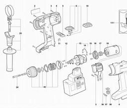 Metabo 600212 BE AT 212/2 R+L spare parts