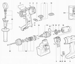 Metabo 600214 BE AT 214/2 R+L spare parts