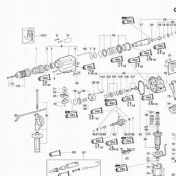 Metabo 600232 KHE 32 spare parts