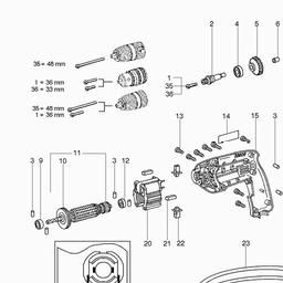 Metabo 600255 B E 250 R+L spare parts