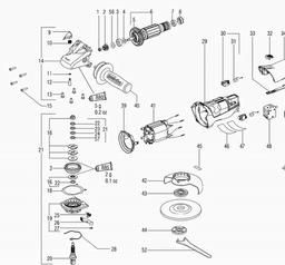 Metabo 600259 W 8-115 spare parts