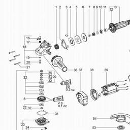 Metabo 600274 WB 11-125 Quick spare parts