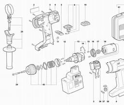 Metabo 600212 BE AT 212/2 R+L spare parts