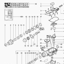 Metabo 600340 KHE 56 spare parts