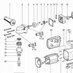 Metabo 600512 WBE 700 spare parts