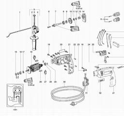 Metabo 600518 SBE 520 spare parts