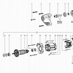 Metabo 600555 BE 4010 spare parts