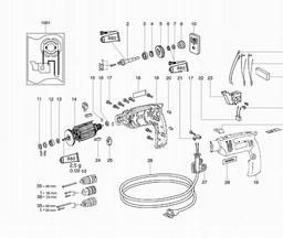 Metabo 600610 B10 spare parts