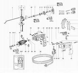 Metabo 600614 SBE 13R spare parts