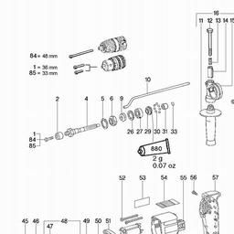 Metabo 600655 SB E 655/2 S R+L spare parts