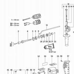 Metabo 600682 SB E 680/2 S R+L spare parts