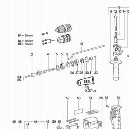 Metabo 600682 SB E 680/2 S R+L spare parts