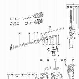 Metabo 600705 SB E 705/2 S R+L spare parts