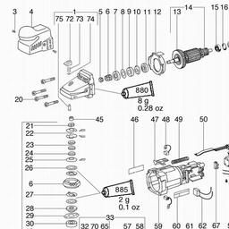 Metabo 600714 LF 714 S spare parts