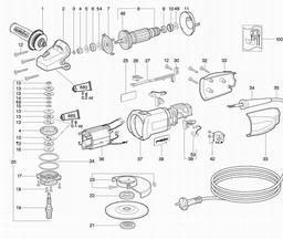 Metabo 600725 W 7-125 Quick spare parts