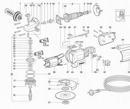 Metabo 600725 W 7-125 Quick spare parts