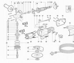 Metabo 600725 W 7-125 Quick spare parts