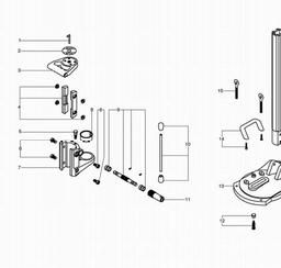 Metabo 600745 DS 45 Diamond drill stand spare parts