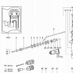 Metabo 600807 SB E 800/2 S- R+L IMPULS spare parts