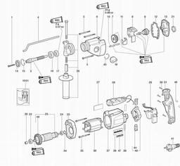 Metabo 600849 SBE 850 Impuls spare parts