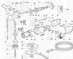 Metabo 600926 WE 9-125 spare parts