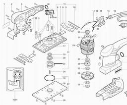 Metabo 601022 SR 180 Intec spare parts