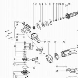 Metabo 601103 WBA 11-125 Quick spare parts
