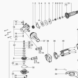 Metabo 601104 WBA 11-150 Quick spare parts