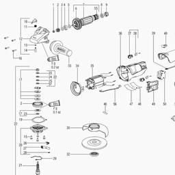 Metabo 601105 WEA 14-125 Plus spare parts