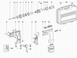 Metabo 601123 AB E 12/2 RT spare parts
