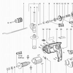 Metabo 601159 SB 561 spare parts
