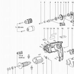 Metabo 601162 BE 561 spare parts