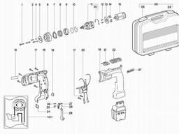 Metabo 601221 BE AT 12/2 R+L spare parts