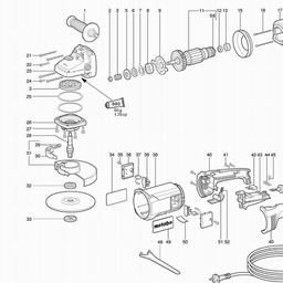 Metabo 602017 W 2080 spare parts