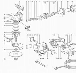 Metabo 602018 W 2081 X spare parts