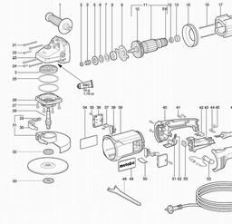 Metabo 602018 W 2081 X spare parts