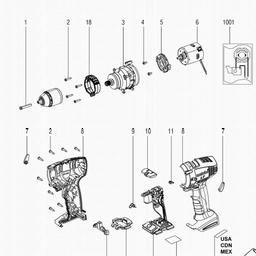 Metabo 602138 BS 18 LT spare parts